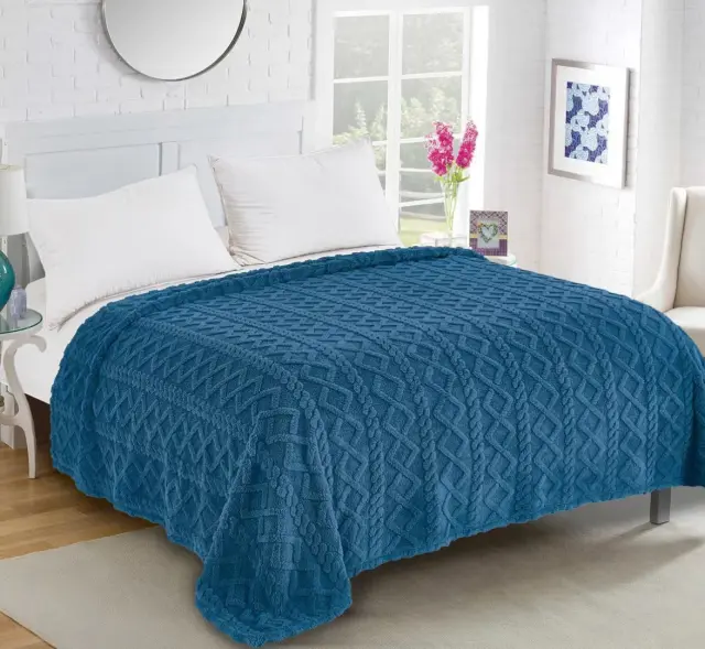 Fleece knitted (160cm x 220cm) ραφ - -