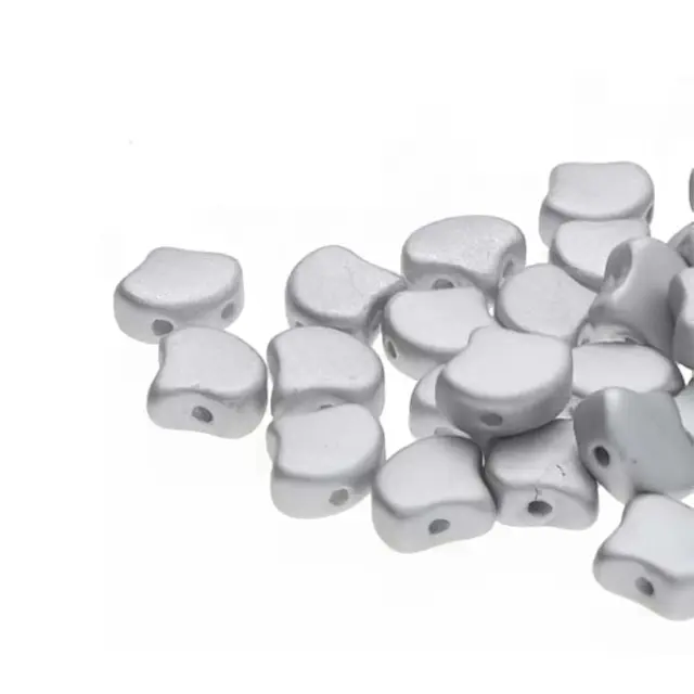 Χάντρα Matubo Ginko 7.5mm - Matte Metallic Silver ~10gr