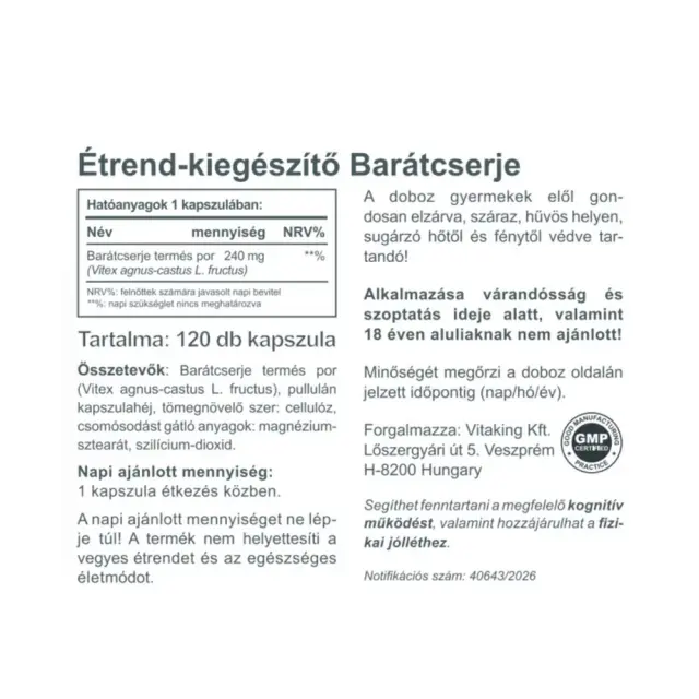 Vitaking Chasteberry 240mg 2