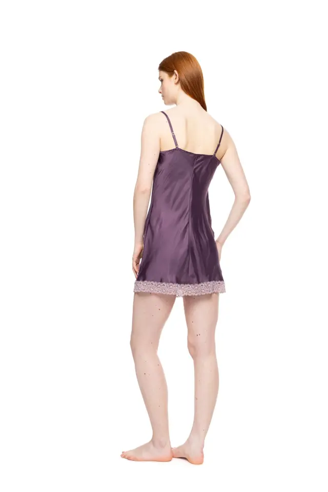 W1817 - Violete - NIGHTGOWN SATIN PURE CHIC 3