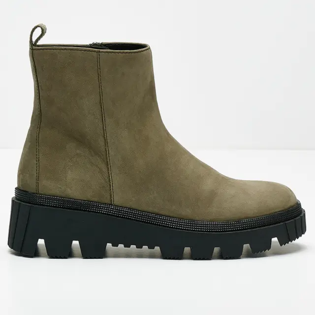 Gabor Μποτάκια Γυναικείο δέρμα Nubuck Πράσινο GAB/91820 19-OLIV/SWHARZ