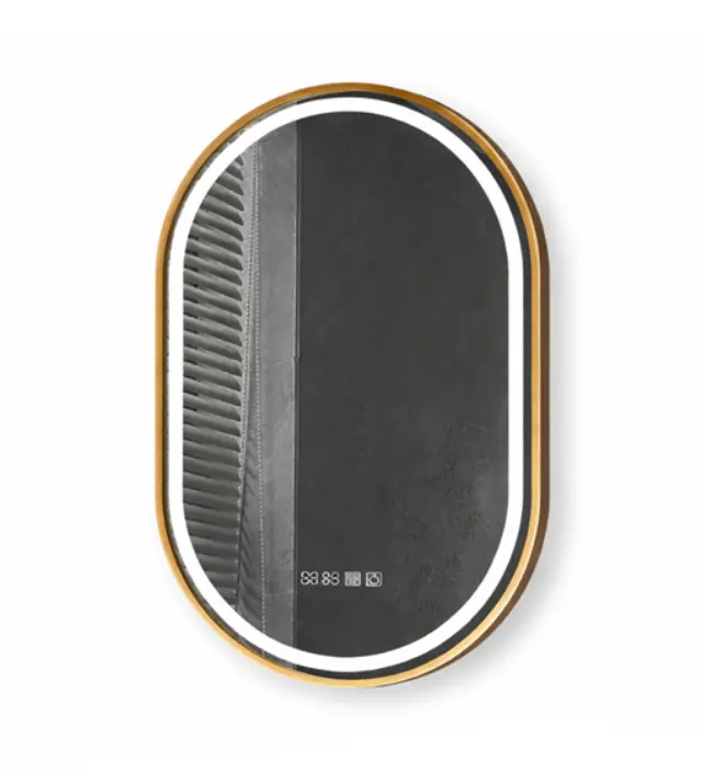 ΚΑΘΡΕΦΤΗΣ ΜΠΑΝΙΟΥ LED ΑΦΗΣ MIRRORLUX HELIOS S-4971G ΟΒΑΛ 900Χ600MM ΧΡΥΣΟΣ 3