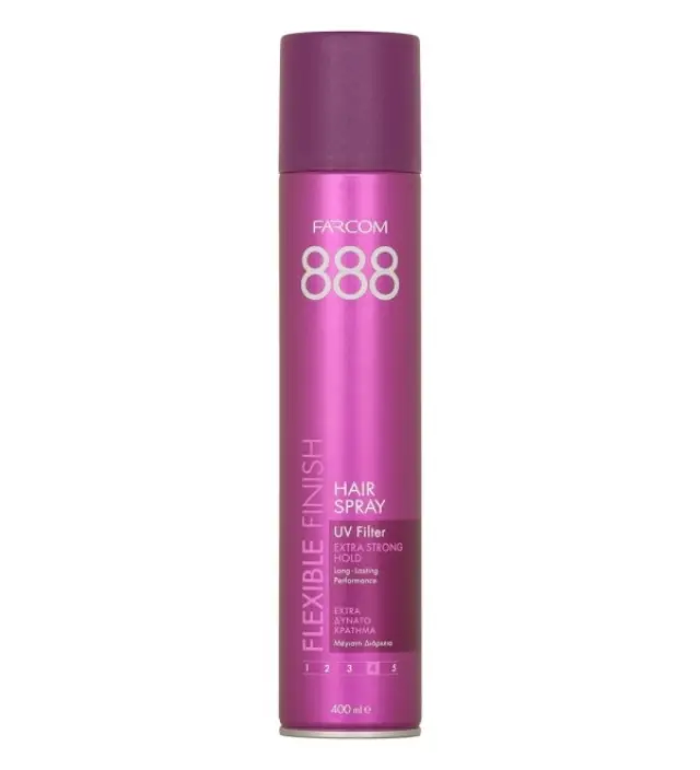 Farcom Hair Spray 888 Extra Strong Oily Hair 400ml