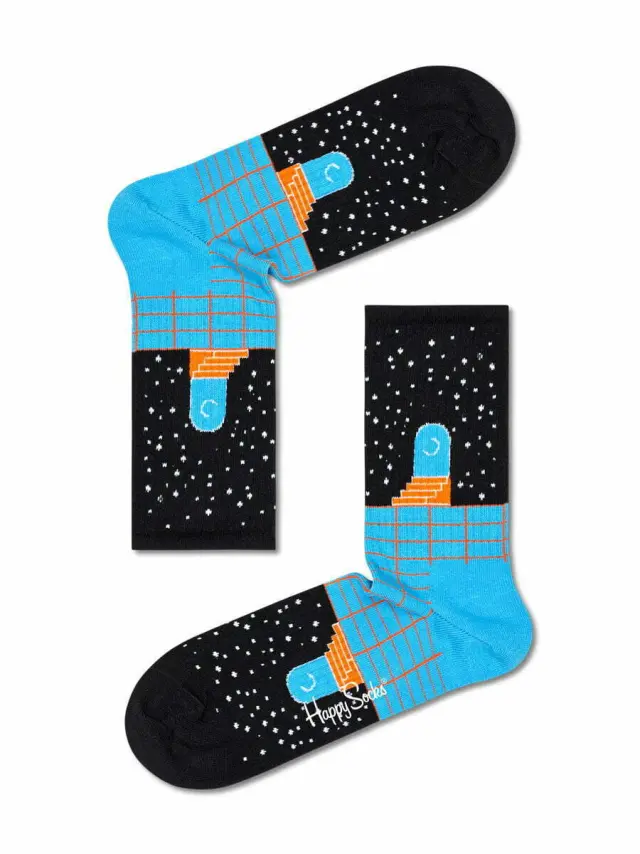 Κάλτσα Βαμβακερή με Σχέδια Black Future Unknown HAPPY SOCKS - 36-40