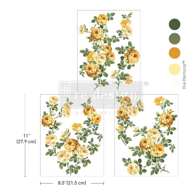 Χαρτί Decor Transfer Prima Re-Design, Bouquet De Provence, 28x21.5cm, 3 τεμ.