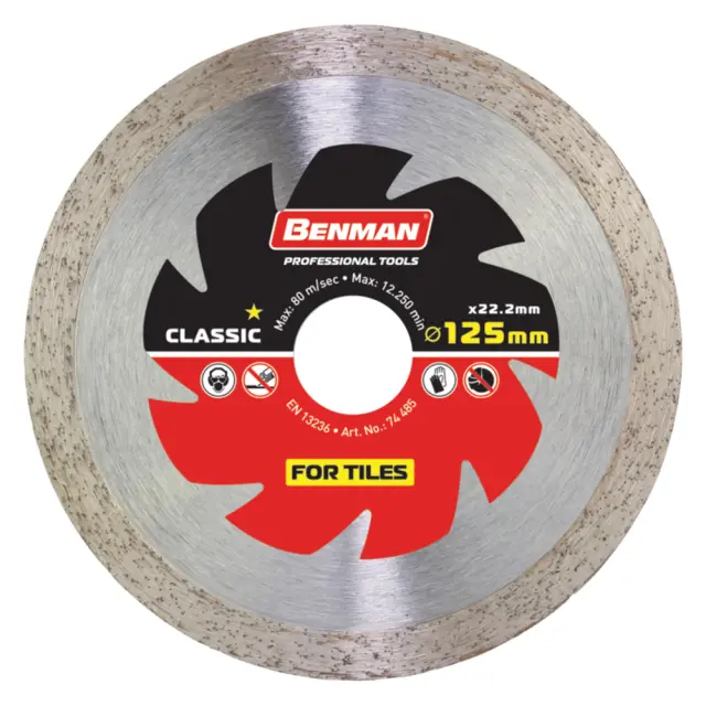 Δίσκος Κοπής Διαμαντιού 125mm για Πλακίδια Benman Classic 74485