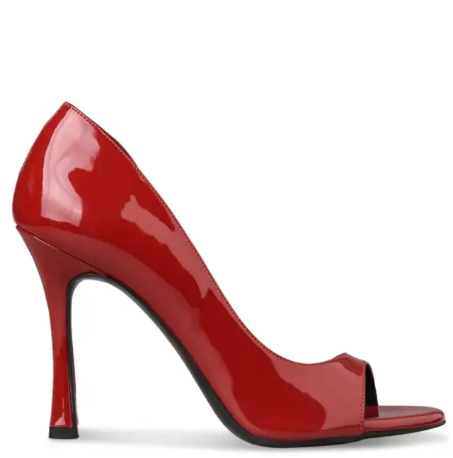 Envie γυναικείες γόβες peep toe λουστρίνι E02-24721-1