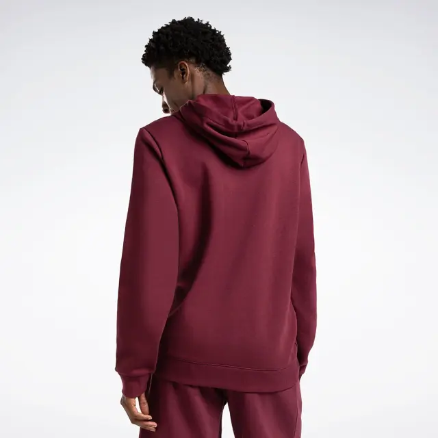 Reebok Left Chest Logo Hoodie (100071336-Crimson) - Βυσσινί 2