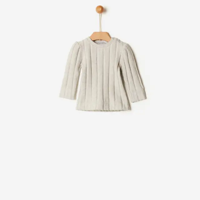 T-Shirt Ριμπ Ace Brushed YELL-OH - Γκρι