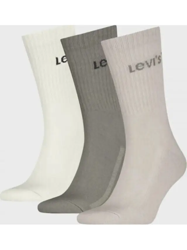 Levi's Uni Regular Cut Orange Tab Socks Beige Combo Beige Combo - 43/46