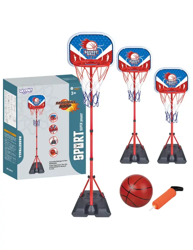Woopie Μπασκέτα Ρυθμιζόμενη 90-170cm Πλήρες Σετ με Μπάλα
