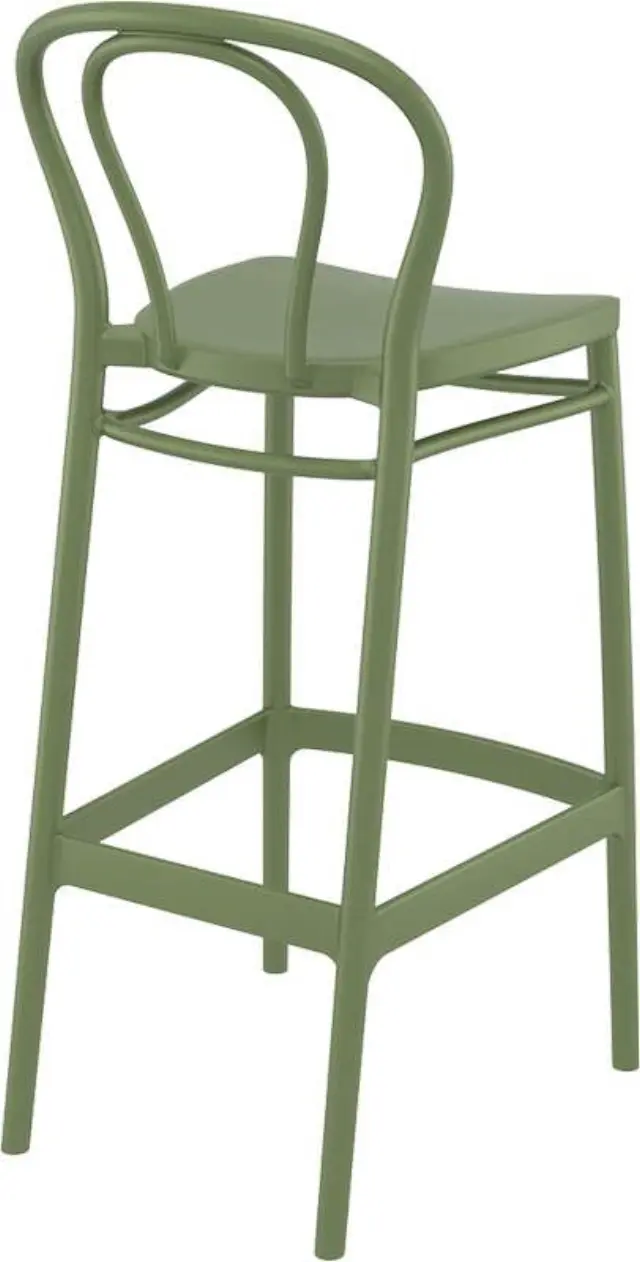 Σκαμπό Bar VICTOR Olive Green PP 45x52x106cm 2