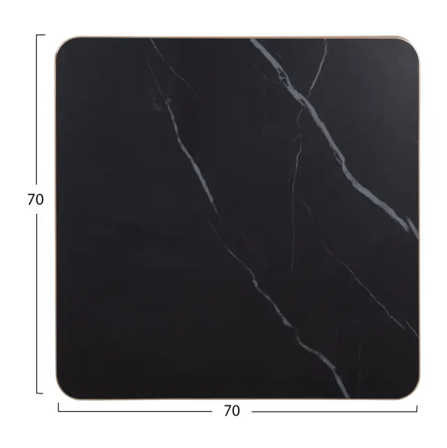 ΕΠΙΦΑΝΕΙΑ ΤΡΑΠΕΖΙΟΥ SINTERED STONE FB96654.13 BLACK MARBLE--ΠΛΑΙΣΙΟ ALU ΧΡΥΣΟ 70x70εκ. 2