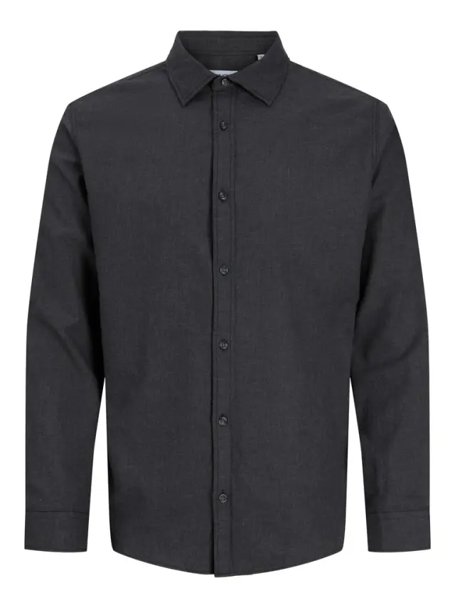 JJEFIELD MELANGE SHIRT LS SN - Black