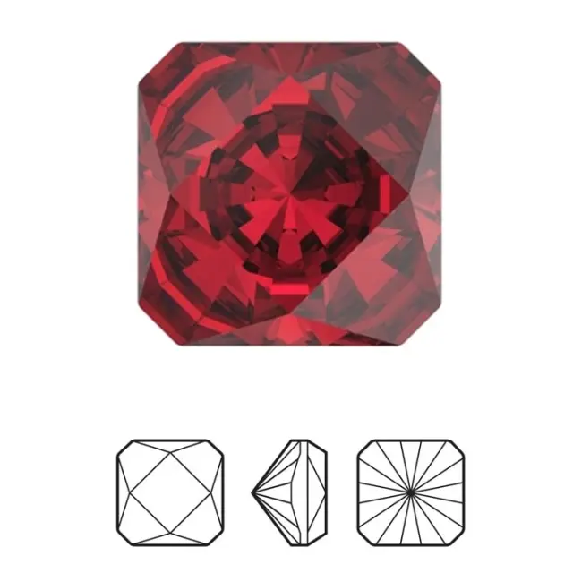 Swarovski 4499 Kaleidoscope Square Fancy Stone Scarlet 10mm - 2τεμ