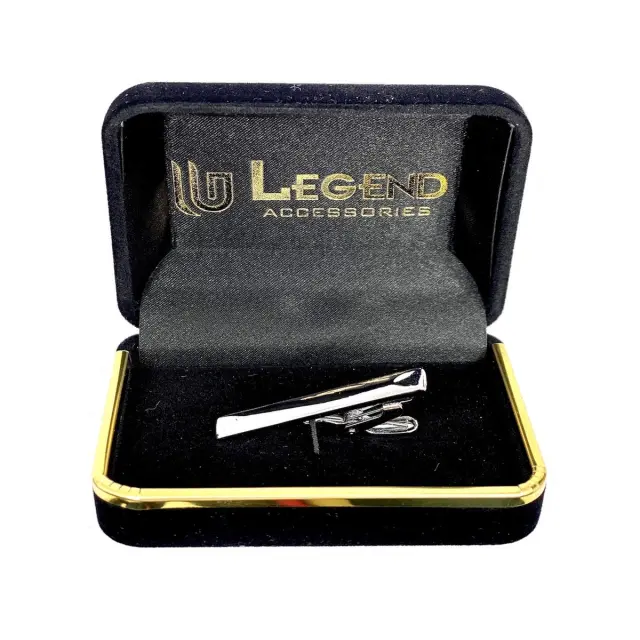Ασημί Κλιπ Γραβάτας 4 cm – LGTC-41