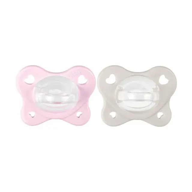 CHICCO Physioforma Πιπίλες Σιλικόνης Light Pink / Beige για 2-6 μηνών 2τμχ