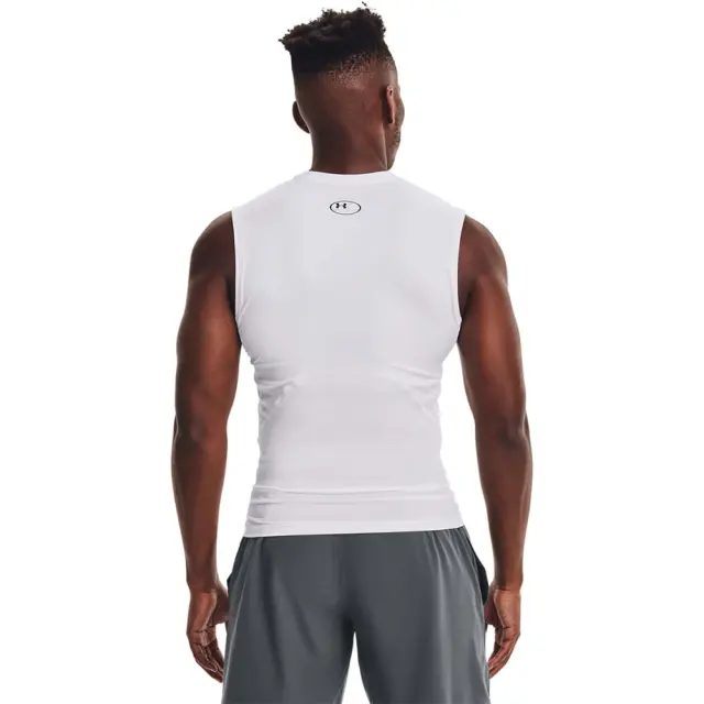 Under Armour Men's HeatGear Compression Sleeveless Tank Άσπρο 1361522-100 (Under Armour) 2