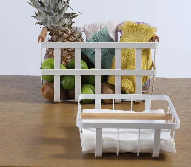 Nef-Nef Homeware Πετσετοθήκη Μεταλλικό Sezen 20x20x8 White 2