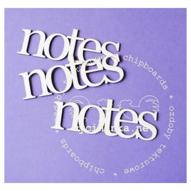 Διακοσμητικά Chipboard Notes, 2,5x7,5 cm, 3 τεμ.