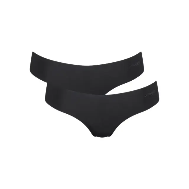 Sloggi Γυναικείο String ZERO Microfibre 2.0 H Hipstring - Διπλό Πακέτο, Χρώμα Μαύρο