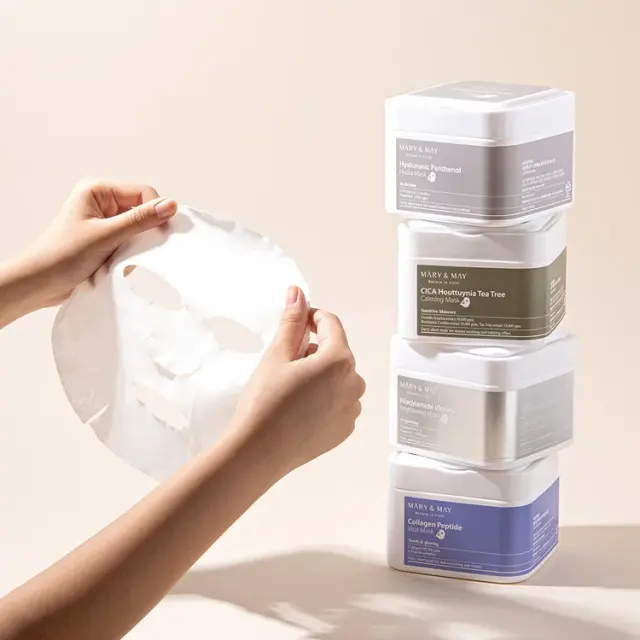 Mary & May Hyaluronic Panthenol Hydra Mask Ενυδατικές & Καταπραϋντικές Μάσκες Προσώπου 30τμχ 2