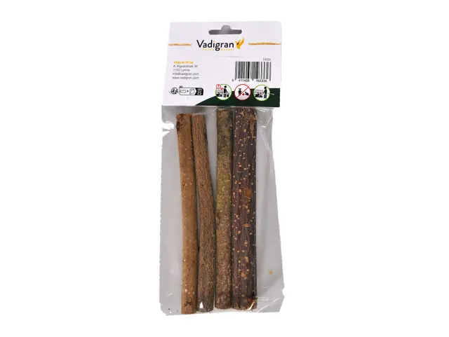 Vadigran Chewing Sticks Hazelnut Small Στικς με Φουντούκι για Μικρά Τρωκτικά 4τμχ 15cm 2