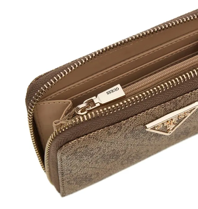 Guess - Γυναικείο Πορτοφόλι Laurel II Med Zip-Around SWSG7459140-LATT Μπεζ 2