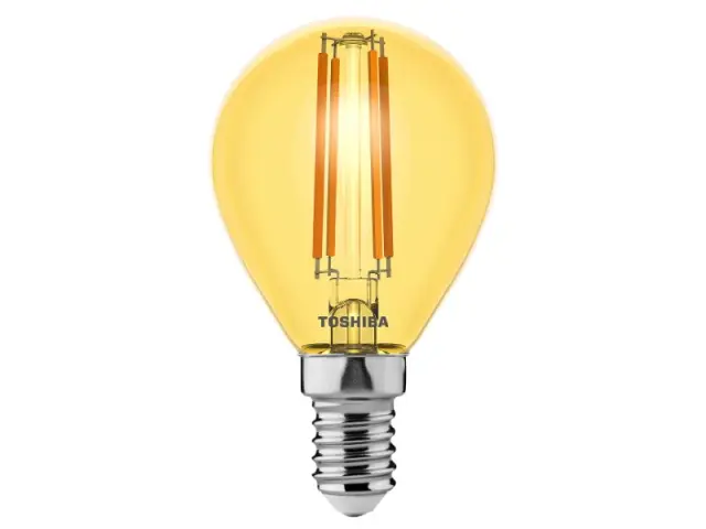 Toshiba LED Filament Color Yellow G45 E14 4.5W (DELS-FGY44P5Y4AF11) 2