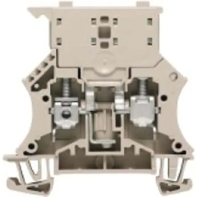 Fuse terminal, Screw connection, dark beige, 6 mm², 6.3 A, 500 V, Number of connections: 2, Number of levels: 1, TS 35