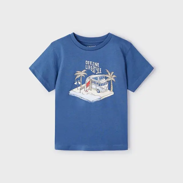 Mini 2 έως 10 ετών Μπλούζα σταμπωτή Better Cotton μπλε