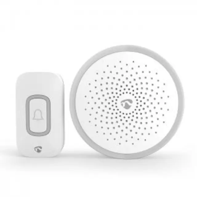 Ασύρματο plug-in εσωτερικό κουδούνι με LED ένδειξη και δυνατότητα αυξομείωσης της έντασης του κουδουνιού, 80dB σε λευκό χρώμα. 3
