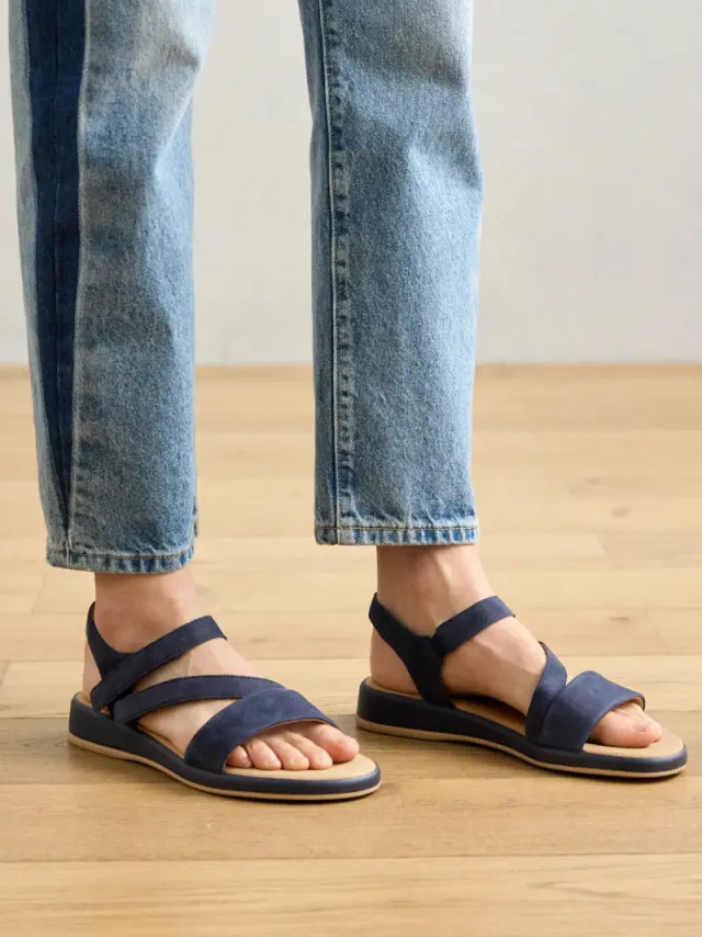 Gabor Πέδιλα Γυναικείο δέρμα Nubuck Μπλέ GAB/22733N 36-BLUE 2