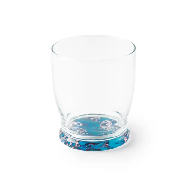 Excelsa Ποτήρι γυάλινο (340ml) με χρωματιστή βάση: Kimono Waves