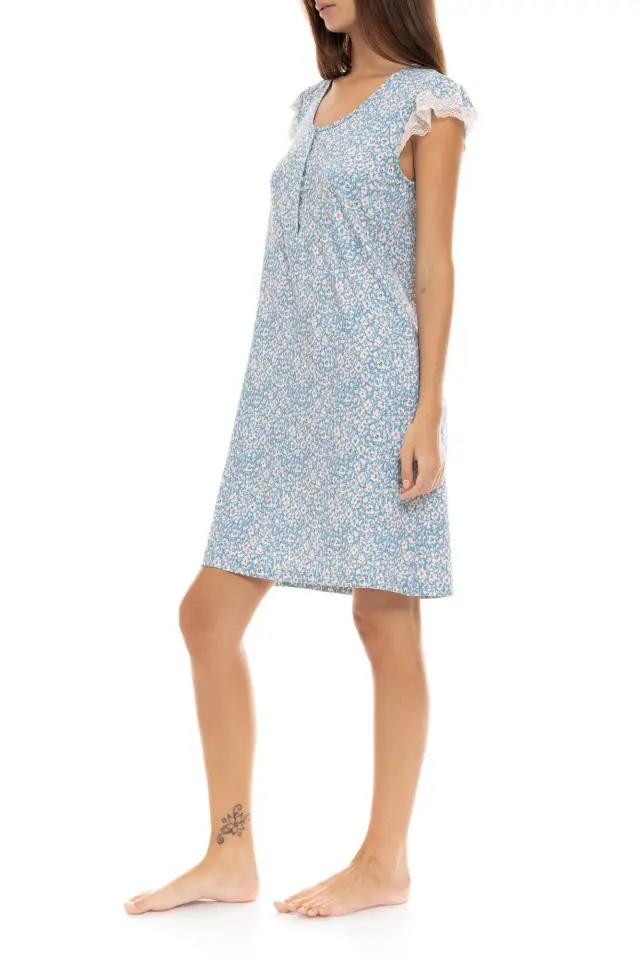 S1413 - Type - NIGHTGOWN BLUE FLOWER - M 3