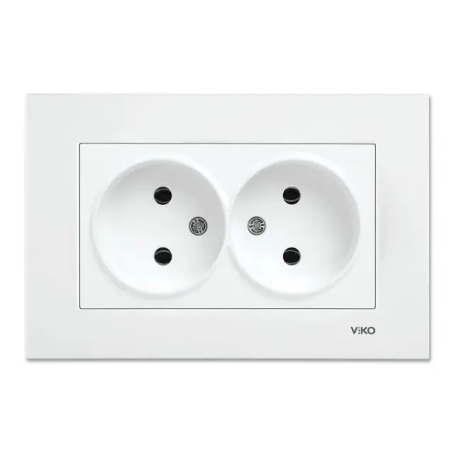 Karre White Two Gang Socket