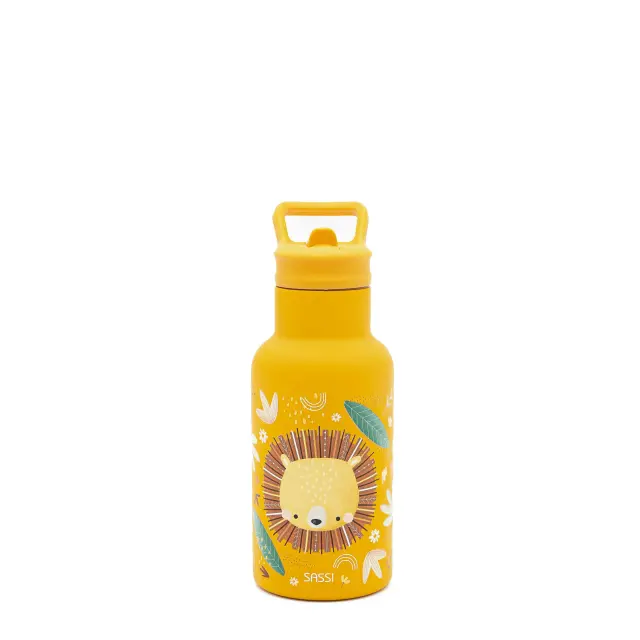 Sassi Ανοξείδωτο Μπουκάλι Θερμός με Καλαμάκι 350ml Chompy The Lion