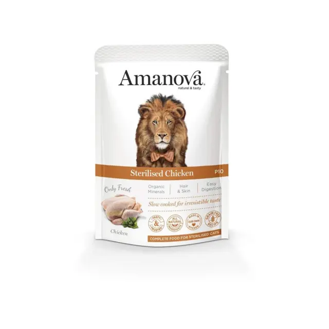 Amanova Cat Sterilised Chicken 85gr Μονόχρωμο