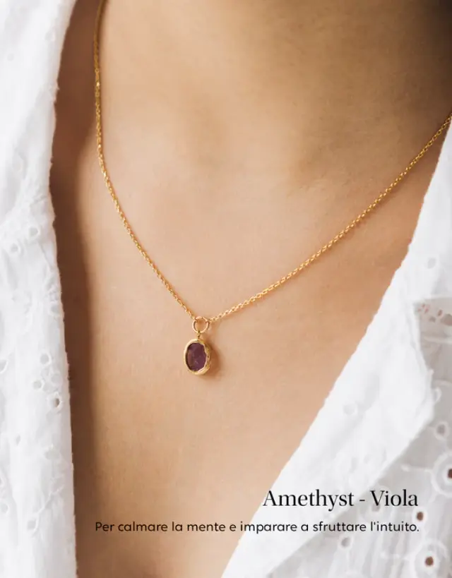 My Jolie Candle The Power of Stones Gold Necklace Κερί με Κόσμημα Κολιέ έκπληξη Amethyste 2