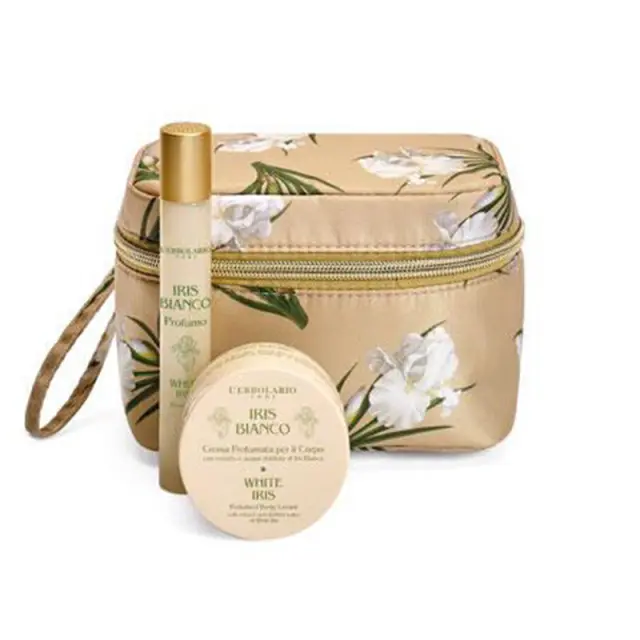 L Erbolario Iris Bianco Mini Beauty Case Travel Petal Αρωμα 15ml + Κρέμα Σώματος
