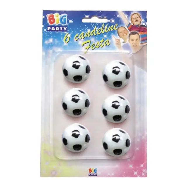 Κεριά Μπάλα Ποδοσφαίρου - Soccer / 6 τμχ