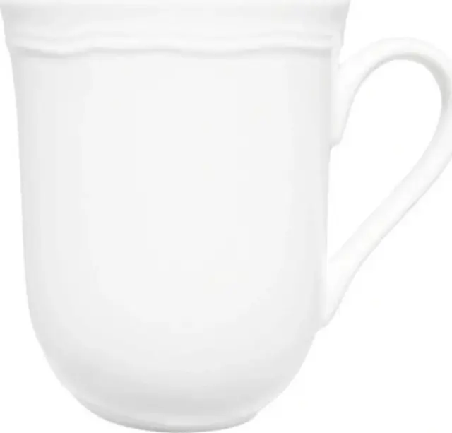 Casa Domani Florence Embossed Mug Κούπα Καφέ/Τσαγιού Πορσελάνης Λευκή 390ml