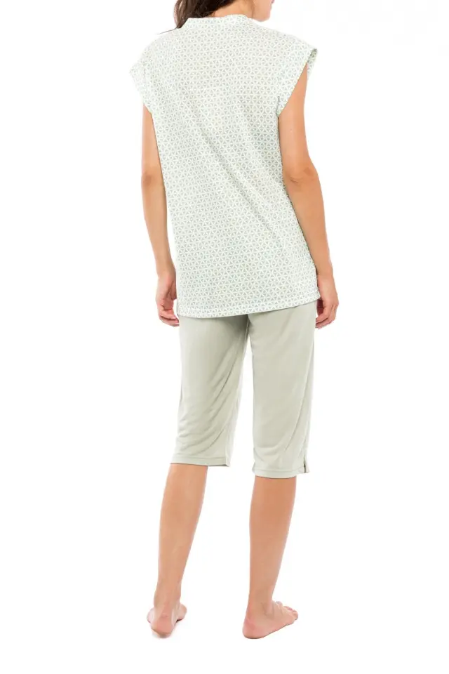 S1118 - Type - PYJAMA CAPRI GREEN GEOMETRIC - S 3