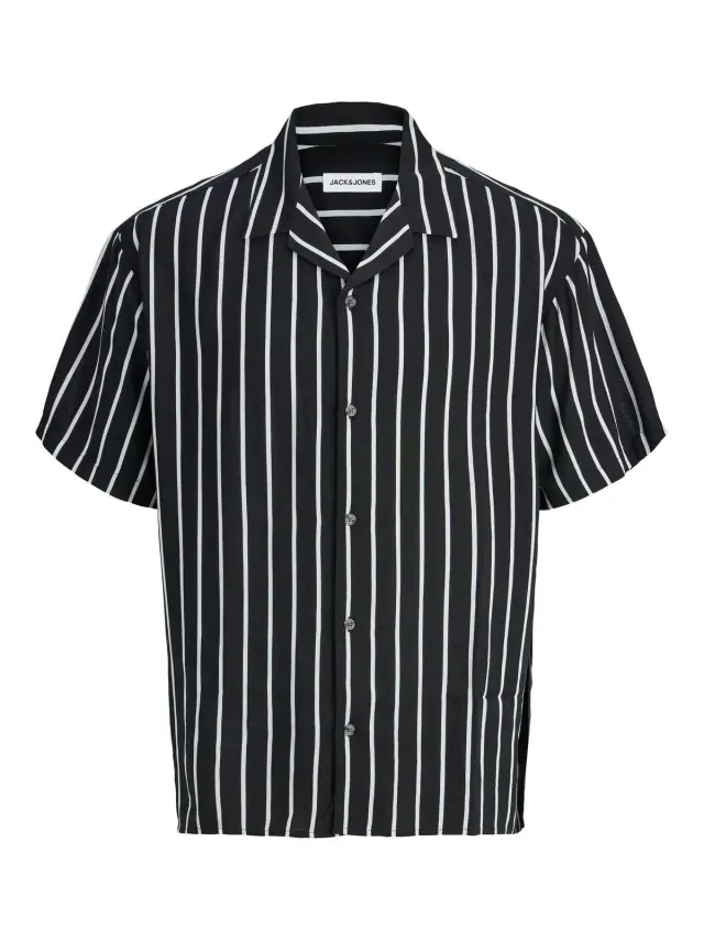 JJEJEFF RESORT STRIPE SHIRT S/S SN Black