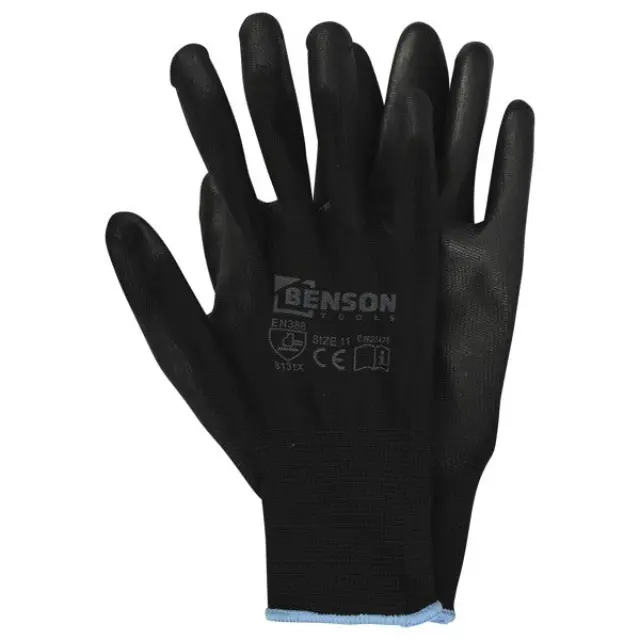 Working gloves PU palm black size 11