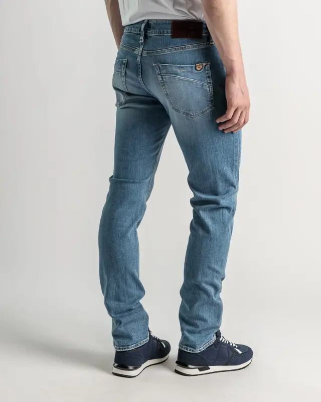 Devergo Ανδρικό NEW SLIM 25101 Τζιν Παντελόνι – Washed Blue - 32 3