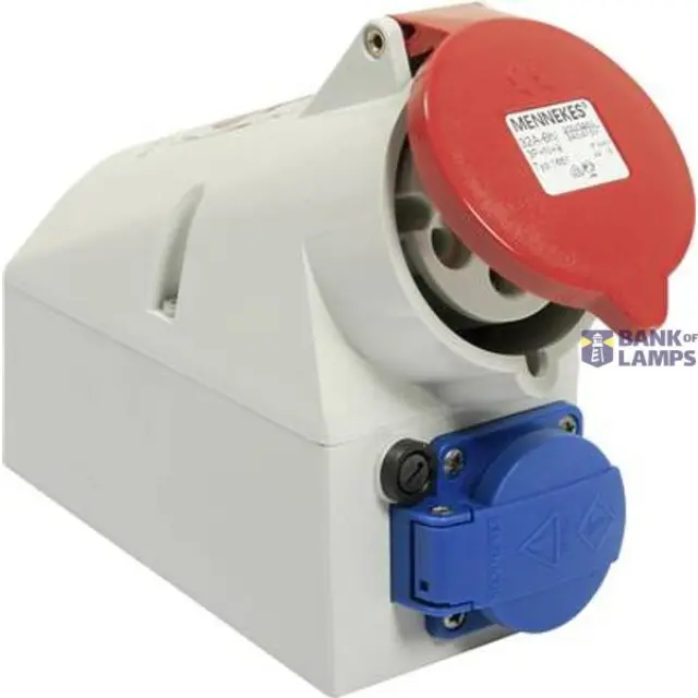 CEE Wall Combination Socket Outlet 32A, 5P, 400V, 230V, 16A