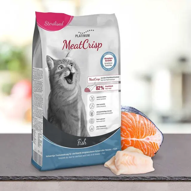 Platinum MeatCrisp Sterilized Ξηρά Τροφή Για Γάτες Με Ψάρι 400gr Μονόχρωμο