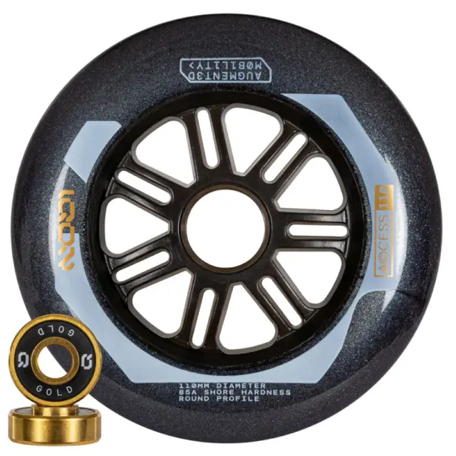 Iqon Access Τροχοί Inline Skate 110mm 85A 3-Pack 110mm - Dark Grey
