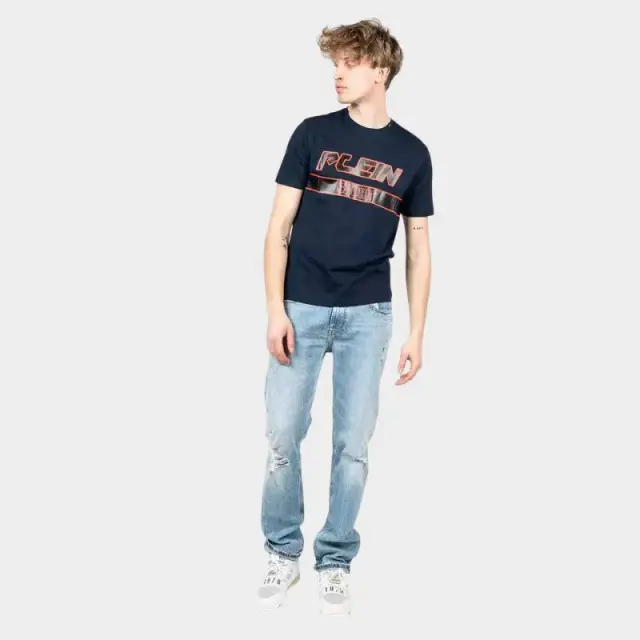 Plein Sport - Ανδρικό T-Shirt Short Sleeve TIPS105-85 Μπλε Ναυτικό - XL 3